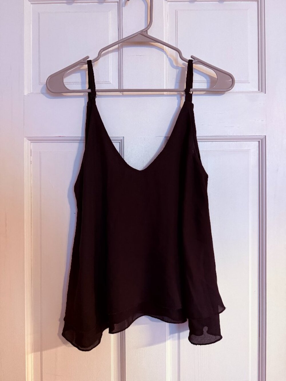 Flowy low-back top